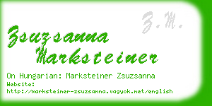 zsuzsanna marksteiner business card